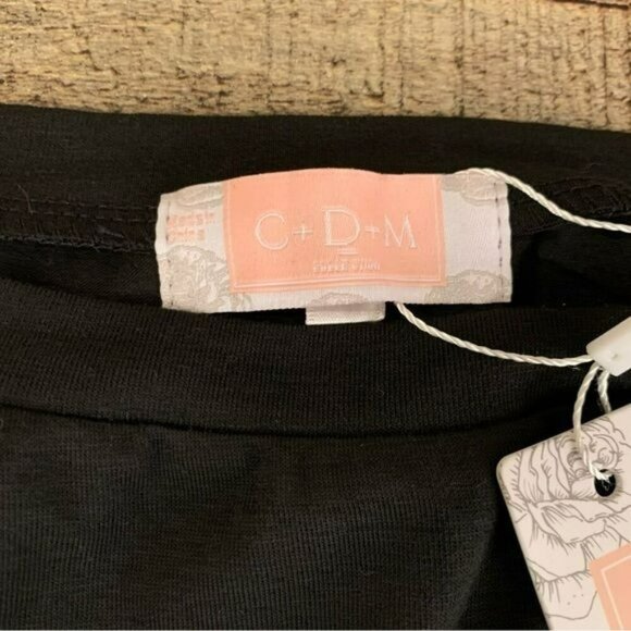 C+D+M womens size medium black long sleeve jumpsuit with cinch front tie - Picture 5 of 9